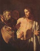 Gerrit van Honthorst The Incredulithy of St Thomas (mk08) oil on canvas